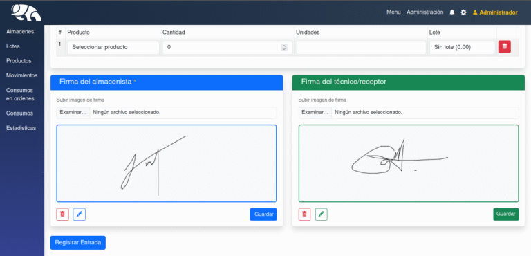 Almacén - Reporte de movimientos